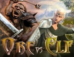 Orc Vs Elf - 3D logo